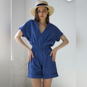 🆕️Xrestukom Women's Navy Romper, Size M, NWOT